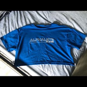 Blue Alphalete Crop Tshirt